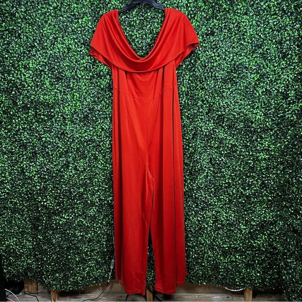 ELOQUII | Off-Shoulder Wide-Leg Jumpsuit - Picture 3 of 7